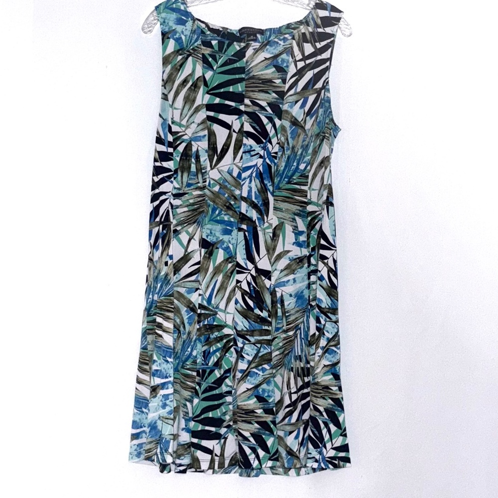 Connected Apparel Sleeveless Tropical Dress
